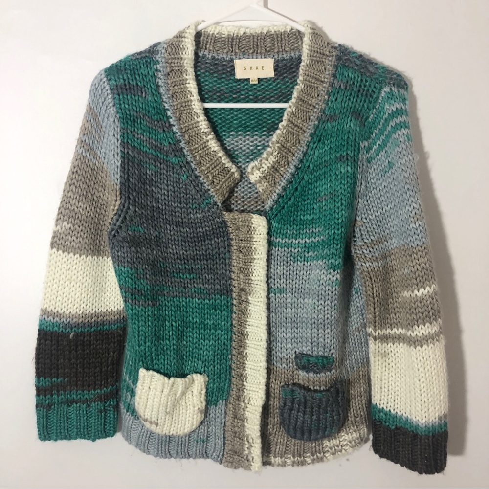 Anthro SHAE cozy cardigan sweater medium - Picture 3 of 8